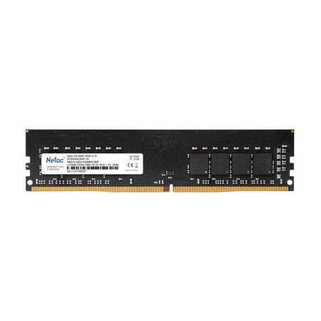 Netac NTBSD4P32SP-16 16GB DIMM System Memory  DDR4  3200MHz  1 x 16GB  288 Pin  1.35v  CL16-20-20-40