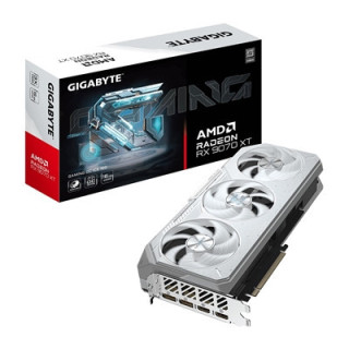 Gigabyte AMD Radeon RX 9070 XT GAMING OC ICE 16GB GDDR6 Graphics Card  4096 Streams  2520 MHz Core Clock  Triple Fan  RGB  2x Di