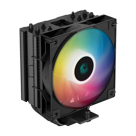 DeepCool AG400 Black ARGB V2 CPU Air Cooler  120mm PWM Fan  4 Direct Touch Heat Pipes  Addressable RGB  LGA1851/1700/1200  AM5/A