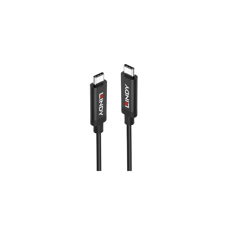 LINDY 43308 5m Active USB 3.2 Gen 2 C/C Cable  Data transfer rates up to 10Gbps  Supports video resolutions up to UHD 8K 7680x43