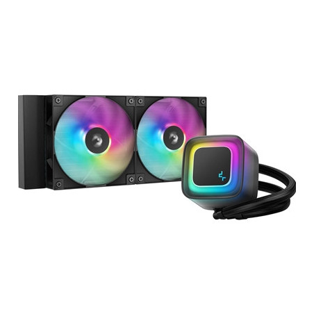 DeepCool LE240 V2 240mm Liquid CPU Cooler  Dual 120mm ARGB Fans  Anti-Leak Tech  Quiet Pump  High Performance for Intel & AMD So