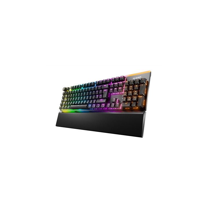 Be Quiet! Light Mount Silent Tactile ARGB Mechanical Keyboard  3D Media Wheel  5 Macro Keys  silent keystrokes  hot-swappable 5-