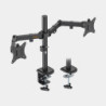 VonHaus Dual Monitor Stand for 13-32 Inch Screens  Twin Monitor Mount with Desk Clamp  Height Adjustable  Easy Assemble Stand wi