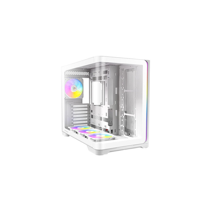 Antec Constellation C5 Curve Gaming Case  1 x USB Type-C / 2 x USB 3.0  Tempered Glass Front and Side Window Panels  Dual Chambe