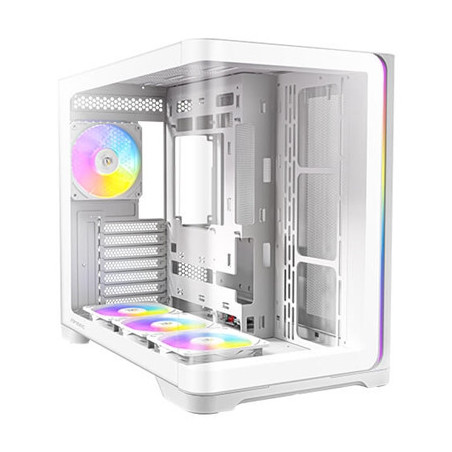 Antec Constellation C5 Curve Gaming Case  1 x USB Type-C / 2 x USB 3.0  Tempered Glass Front and Side Window Panels  Dual Chambe
