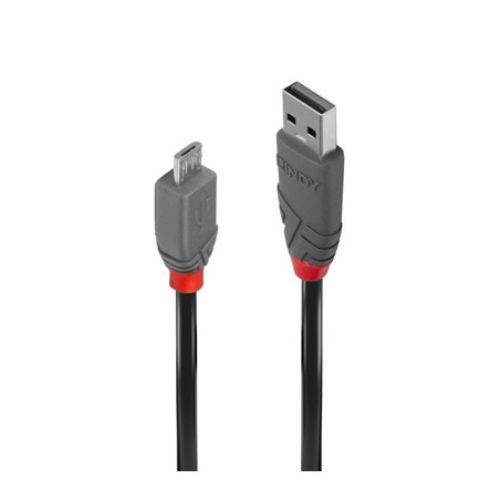 Lindy 36730 0.2m USB 2.0 Type A to Micro-B Cable  Anthra Line