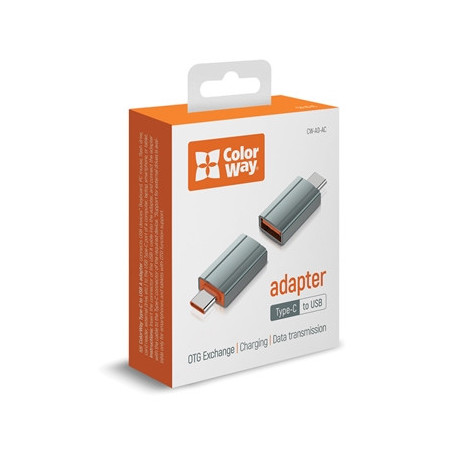 ColorWay Grey Adapter USB-A To Type-C
