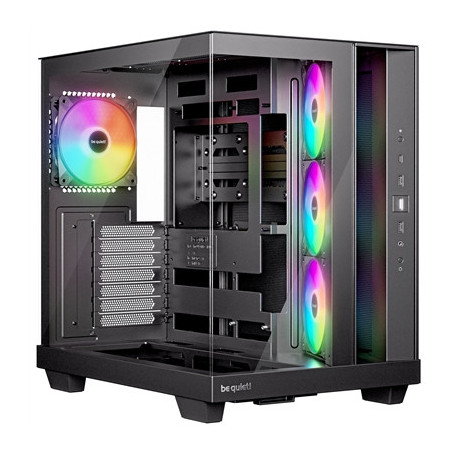 be quiet! BGW85 Light Base 500 LX Mid Tower Gaming Case  1 x USB Type-C / 2 x USB 3.2  Tempered Glass Front and Side Window Pane