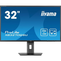 iiyama PROLITE XB3270QSU-B1 32 inch IPS Monitor  WQHD  3ms  HDMI  DisplayPort  USB Hub  Freesync  100Hz  Speakers  Black  Intern