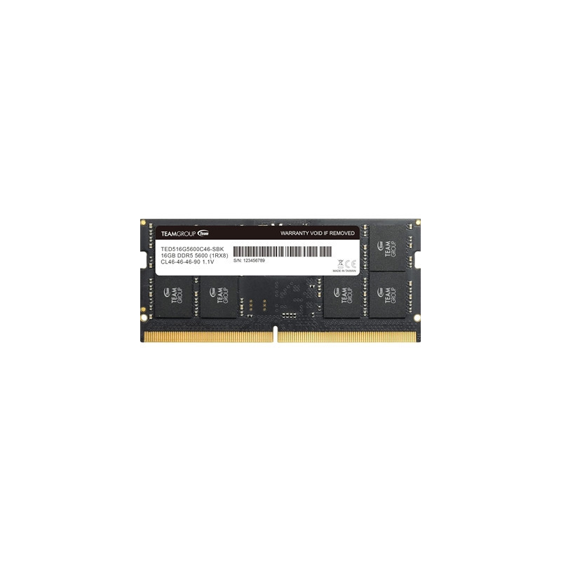 Team Elite TED516G5600C46A-S01 16GB (1 x 16GB) DDR5 5600MHz SODIMM System Memory