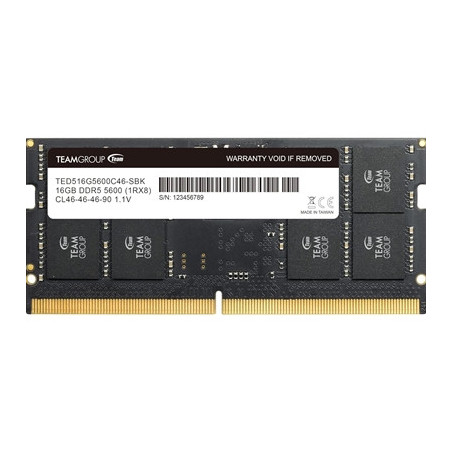 Team Elite TED516G5600C46A-S01 16GB (1 x 16GB) DDR5 5600MHz SODIMM System Memory