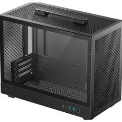 DeepCool CH160 PLUS Micro-ATX Mini Tower PC Case  Tempered Glass  High-Airflow Mesh Design  USB-C & USB 3.0 Front I/O  Supports 