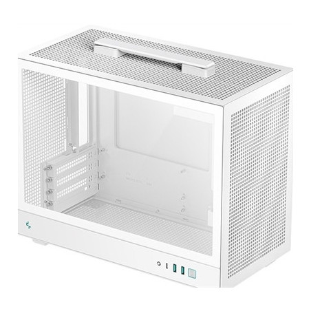 DeepCool CH160 PLUS Micro-ATX Mini Tower PC Case  Tempered Glass  Mesh Airflow Design  240mm Radiator Support  USB-C & USB 3.0 F