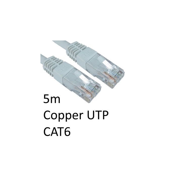 RJ45 (M) to RJ45 (M) CAT6 5m White OEM Moulded Boot Copper UTP Network Cable
