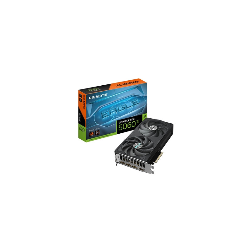 Gigabyte NVIDIA GeForce RTX 5060 Ti EAGLE OC 8GB GDDR7 Graphics Card  4608 CUDA Cores  2617MHz Core Clock  Dual Fan  3x DisplayP