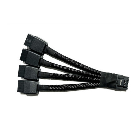 Replacement 12VHPWR 12+4Pin PCIe 5.0 to 4x8Pin (6+2P) Power Cable 10 cm Braided