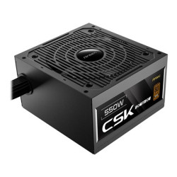 Antec CSK550DC 550W Power Supply  80 Plus Bronze Certified  ATX 12V 2.52  Non-Modular  DC-to-DC  Flat Black Cables  120mm Quiet 