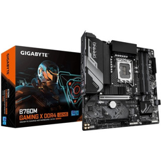 Gigabyte B760M GAMING X DDR4 GEN5 Intel 1700 Socket Motherboard  Micro-ATX  4x DDR4 Slots  2x M.2 Sockets  Fitted I/O Shield  2.