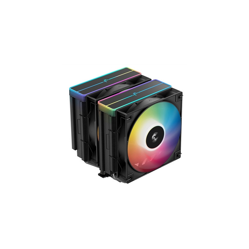 DeepCool AG620 BK ARGB V2 Dual-Tower CPU Air Cooler with 120mm ARGB Fans  Compatible with Intel LGA 1851/1700/1200/115x & AMD AM