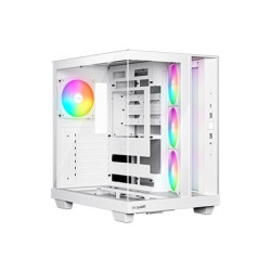 be quiet! Light Base 500 LX BGW86 White Mid-Tower Case  Tempered Glass  4x ARGB Light Wings LX Fans  High Airflow ATX Case  USB-