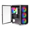 Tecware Forge M Omni Micro-ATX Case - Key-Lockable Tempered Glass  High-Airflow Mesh Front  4 x 120mm Fans Pre-Installed  mATX/I