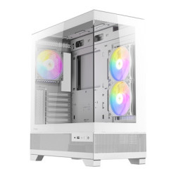 ANTEC CX700 Mid Tower Gaming Case  White  270 Full-View Tempered Glass  3 x 120 mm ARGB PWM Fans  1 x USB 3.0 / 1 x USB Type-C  