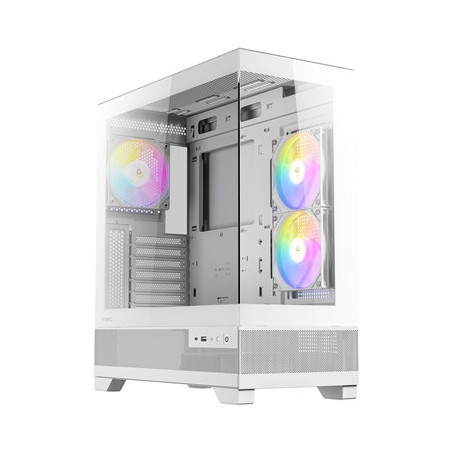 ANTEC CX700 Mid Tower Gaming Case  White  270 Full-View Tempered Glass  3 x 120 mm ARGB PWM Fans  1 x USB 3.0 / 1 x USB Type-C  