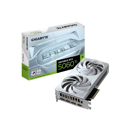 Gigabyte NVIDIA GeForce RTX 5060 Ti EAGLE OC ICE 16GB GDDR7 Graphics Card  4608 CUDA Cores  2617 MHz Core Clock  Dual Fan  3x Di