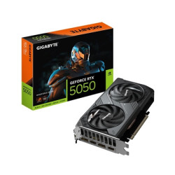 Gigabyte NVIDIA GeForce RTX 5050 WINDFORCE OC 8GB GDDR6 Graphics Card  2560 CUDA Cores  2587 MHz Core Clock  Dual Fan  2x Displa