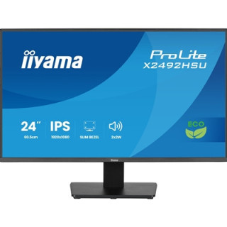 iiyama ProLite monitor X2492HSU-B1 24-Inch  Full HD  IPS  120Hz  Black  4-side slim bezel and B energy class  HDMI  Display Port