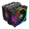Akasa Soho H7 ARGB CPU Cooler  Black  2x 120mm PWM Fan  Dual Tower  Aluminium Fins  7x Copper Heatpipes  Intel/AMD