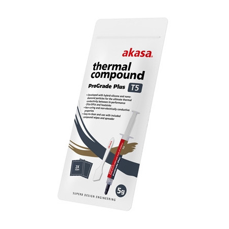 AKASA AK-T565-5G T5 Pro-Grade+ Thermal Compound Syringe  5g  Grey  Ultra-Performance with Hybrid Silicone & Nano-Diamond Particl