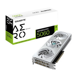Gigabyte NVIDIA GeForce RTX 5060 AERO OC 8GB GDDR7 Graphics Card  3840 CUDA Cores  2595 MHz Core Clock  Triple Fan  3x DisplayPo