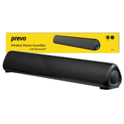 Prevo MS03 Wireless Stereo Soundbar with Bluetooth  USB & SD  Space-Saving Wireless Speaker for TV  Home Entertainment System  P