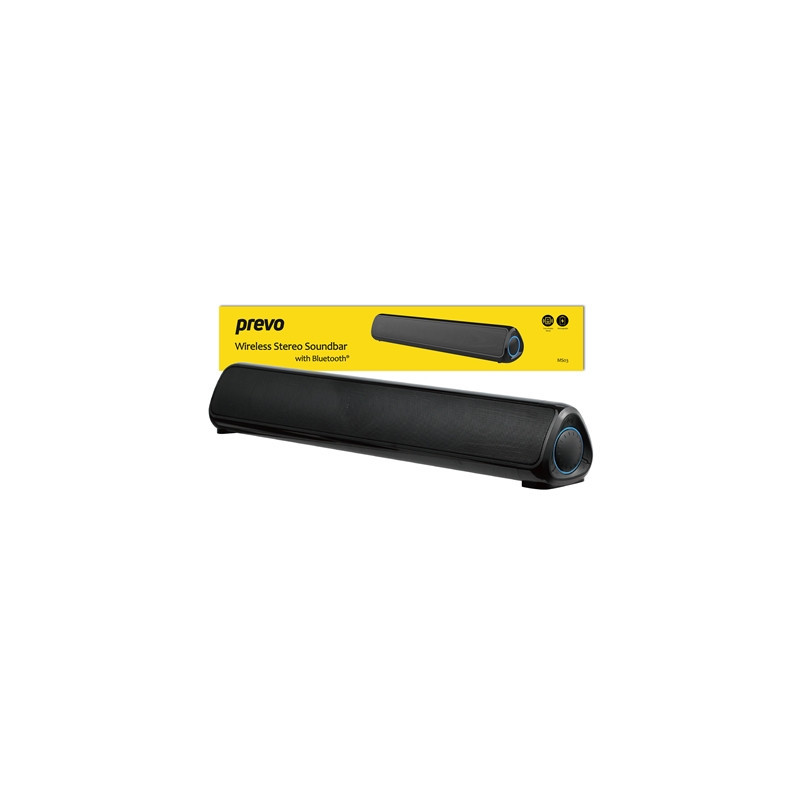 Prevo MS03 Wireless Stereo Soundbar with Bluetooth USB & SD Space-Saving Wireless Speaker for TV Home Entertainment System P Prevo MS03 Wireless Stereo Soundbar with Bluetooth USB & SD Space-Saving Wireless Speaker for TV Home Entertainment System P