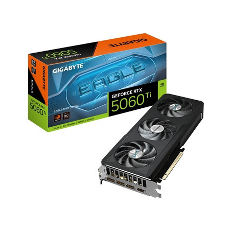Gigabyte NVIDIA GeForce RTX 5060 Ti EAGLE MAX OC 16GB GDDR7 Graphics Card  4608 CUDA Cores  2617 MHz Core Clock  Triple Fan  3x 