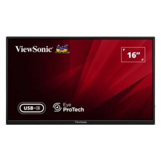 Viewsonic VA1650 16 inch USB-C Lightweight Portable IPS Monitor  Full HD  60Hz  HDMI (v1.4)  VESA  Built in Foldable Stand