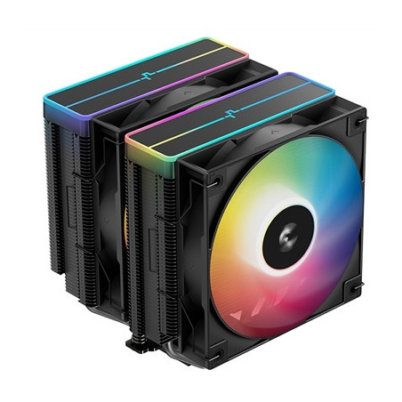 DeepCool AG620 BK ARGB V2 Dual-Tower CPU Air Cooler with 120mm ARGB Fans  Compatible with Intel LGA 1851/1700/1200/115x & AMD AM