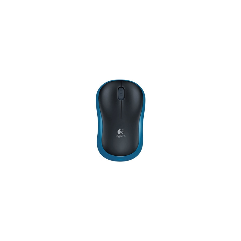 Logitech M185 Wireless Black & Blue Mouse