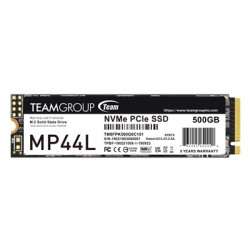 Team MP44L (TM8FPK500G0C101) 500GB NVMe SSD  PCIe Gen4  M.2 Interface  2280  Read 5000 MB/s  Write 3700 MB/s  5 Year Warranty
