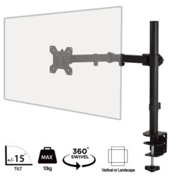 piXL Single Monitor Arm  For Screens Upto 32 inch  Desk Mounted  VESA dimensions of 75x75mm or 34 inch if 100x100mm Vesa  180 De