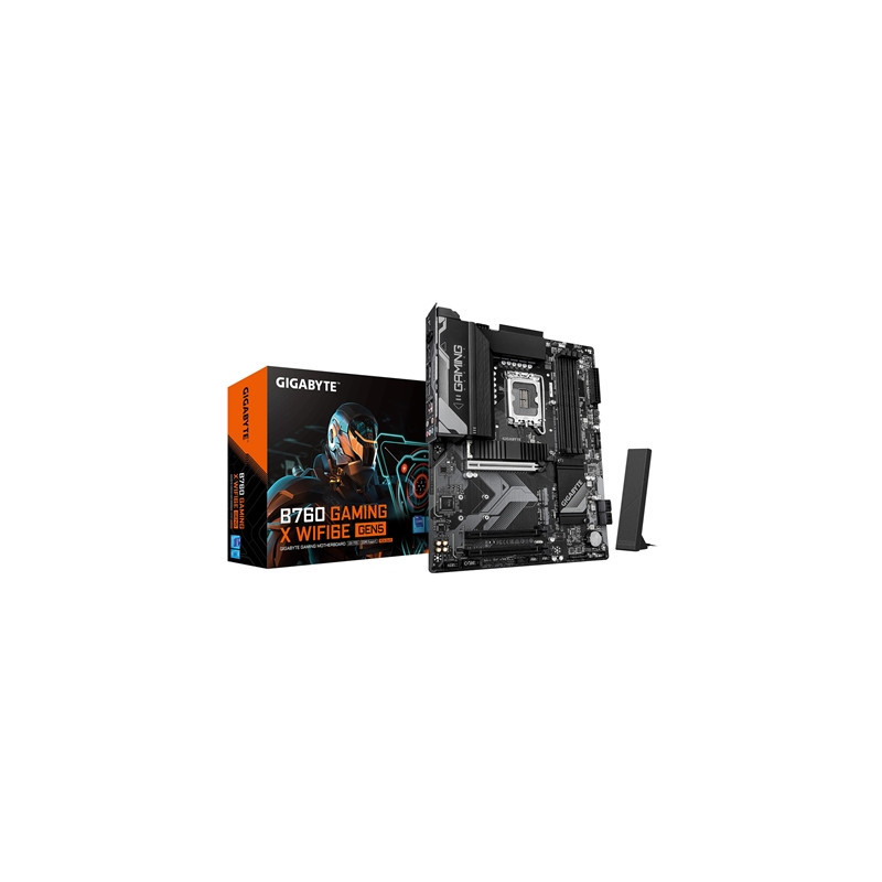 Gigabyte B760 GAMING X WIFI6E GEN5 Socket Motherboard  ATX  4x DDR5 Slots  3x M.2 Socket  2.5GbE LAN  Wi-Fi 6E  1x HDMI Port / 1