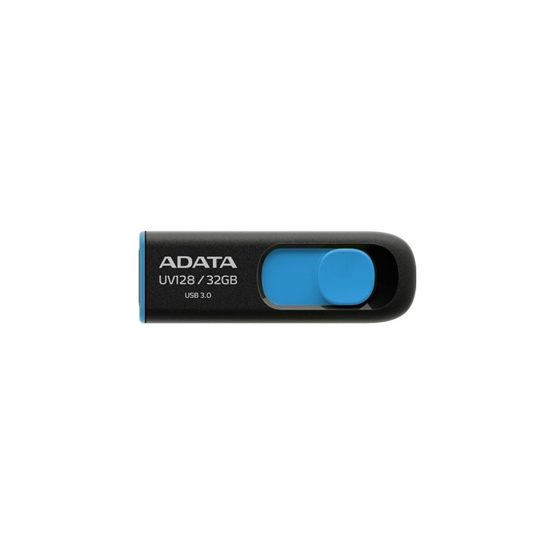 Adata UV128 32GB USB 3.2 Gen 1 Flash Drive  Black and Blue