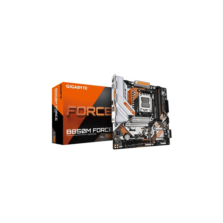 Gigabyte B850M FORCE AMD AM5 Socket Motherboard  Micro-ATX  2x DDR5 Slots  3x M.2 Sockets  2.5GbE LAN  1x DisplayPort / 1x HDMI 