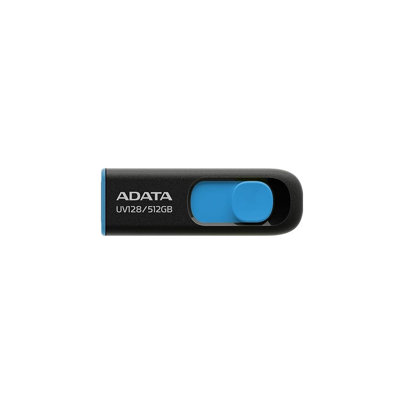 Adata UV128 512GB USB 3.2 Gen 1 Flash Drive  Black and Blue