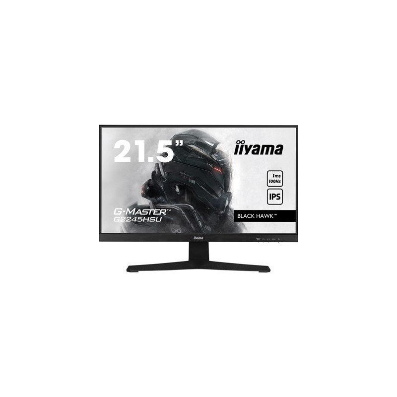iiyama G-MASTER G2245HSU-B2  22 inch IPS Gaming Monitor  Full HD  1ms  HDMI  DisplayPort  USB Hub  Freesync  100Hz  Speakers  Bl