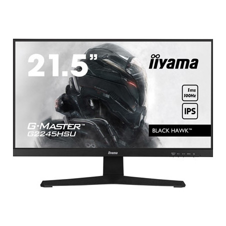 iiyama G-MASTER G2245HSU-B2  22 inch IPS Gaming Monitor  Full HD  1ms  HDMI  DisplayPort  USB Hub  Freesync  100Hz  Speakers  Bl