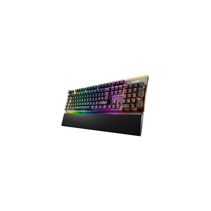 Be Quiet! Light Mount Silent Linear ARGB Mechanical Keyboard  3D Media Wheel  5 Macro Keys  silent keystrokes  hot-swappable 5-p