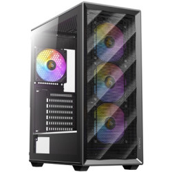 ANTEC AX85 ARGB Case  Black  Mid Tower  2 x USB 3.0  Tempered Glass Side WIndow Panel  Large Mesh Front Panel for Excellent Cool