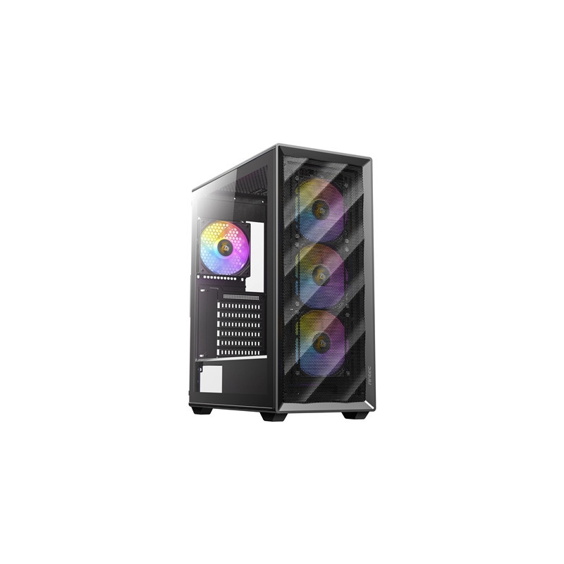 ANTEC AX85 ARGB Case  Black  Mid Tower  2 x USB 3.0  Tempered Glass Side WIndow Panel  Large Mesh Front Panel for Excellent Cool